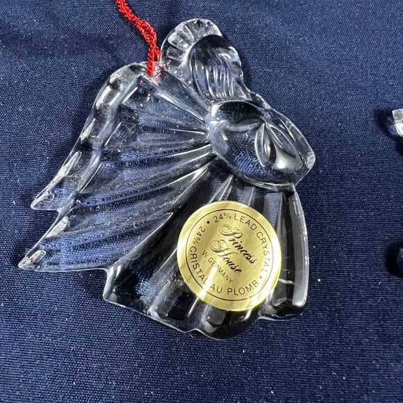 Princess House 24% Lead Crystal Ornaments - Snowflake & Angel - Exclusive Collec - Picture 2 of 4